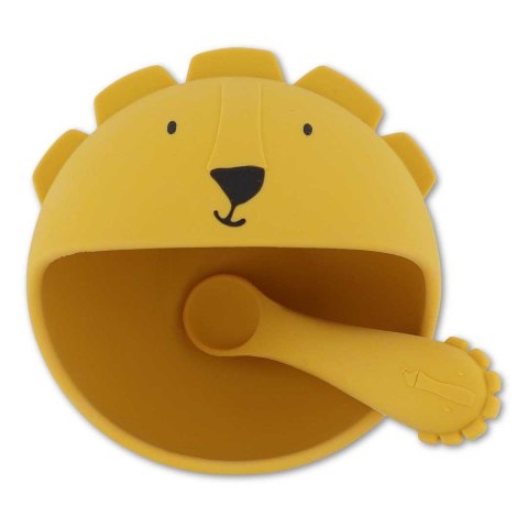 Zestaw do karmienia Miseczka z przyssawką i łyżeczką Lew 4m+ Trixie Baby