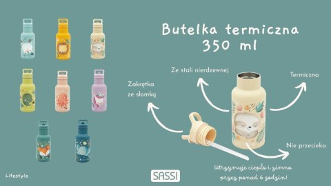 Butelka termiczna 350 ml Leniwiec SASSI