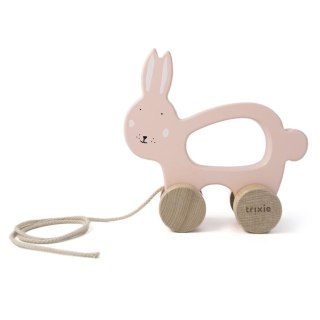 Drewniana zabawka do ciągnięcia - Królik Trixie Baby