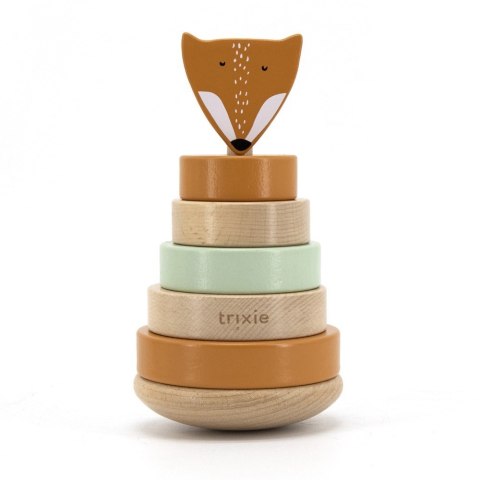 Drewniana zabawka piramida - Lis Trixie Baby