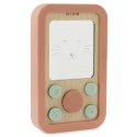Drewniany silikonowy telefon dla niemowląt - Kot Trixie Baby