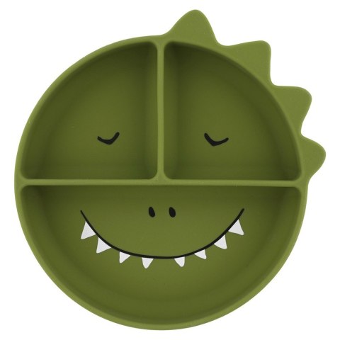 Silikonowy Talerz Trójdzielny z Przyssawką - Dinozaur Trixie Baby
