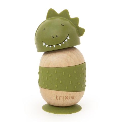 Drewniana silikonowa zabawka do bujania Dinozaur Trixie Baby