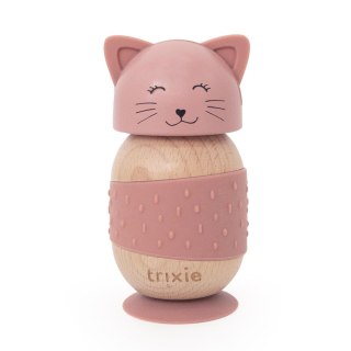 Drewniana silikonowa zabawka do bujania Kot Trixie Baby