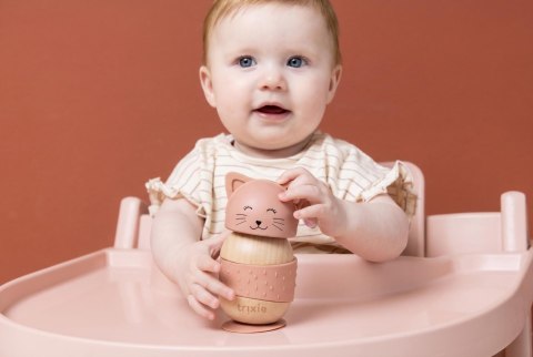 Drewniana silikonowa zabawka do bujania Kot Trixie Baby