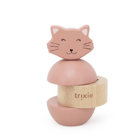 Drewniana układanka z grzechotką Kot Trixie Baby