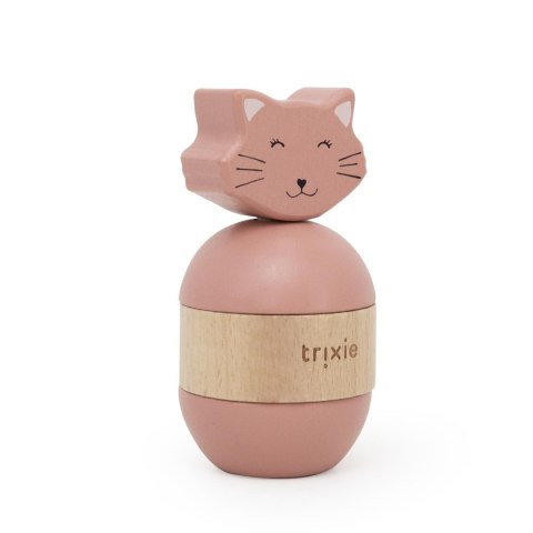 Drewniana układanka z grzechotką Kot Trixie Baby