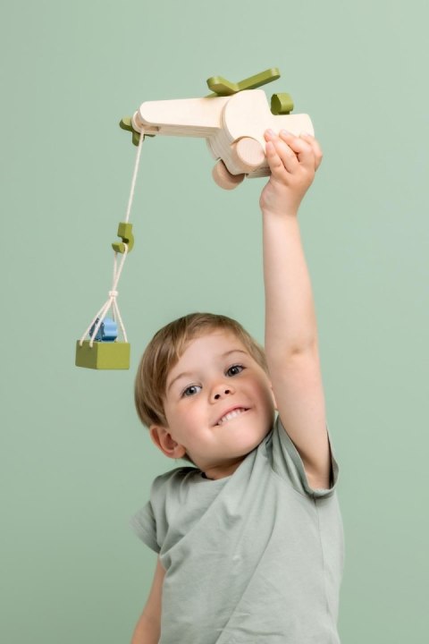Drewniany helikopter ze zwierzątkami Trixie Baby