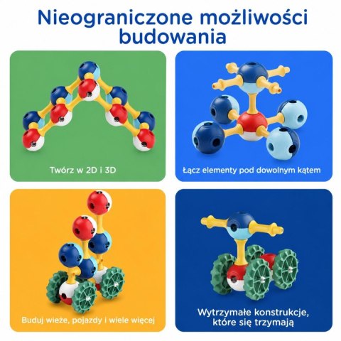 KUB Planet Edu magnetyczne klocki konstruk. 3D 70