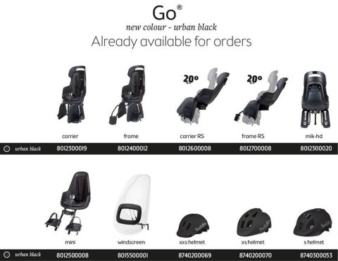 Fotelik row. Bobike GO RS 1P rama Urban black