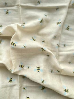 Kocyk muślinowy Swaddle Honeybee 100x100 cm