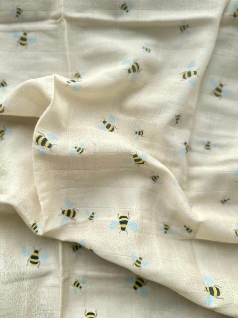 Kocyk muślinowy Swaddle Honeybee 100x100 cm