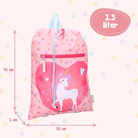 Worek plecak PRET Happy Unicorn pink