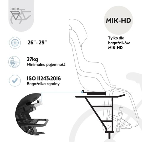 Fotelik row.Bobike GO bagażnik MIK HD Urban Black