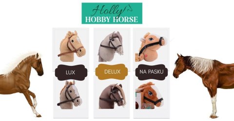 Holly Hobby Horse koń LUX na kiju dźwięk 80cmTaupe