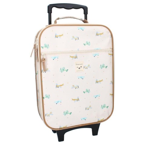 Walizka dla dzieci KIDZROOM Small Aeroplane Beige